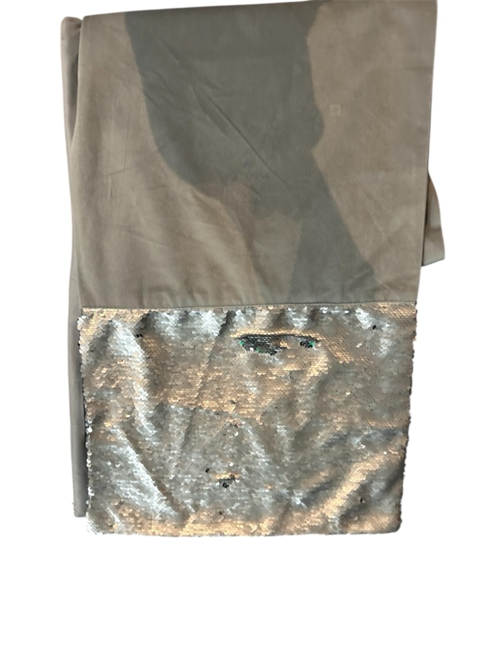 Sequin grey silver table runner